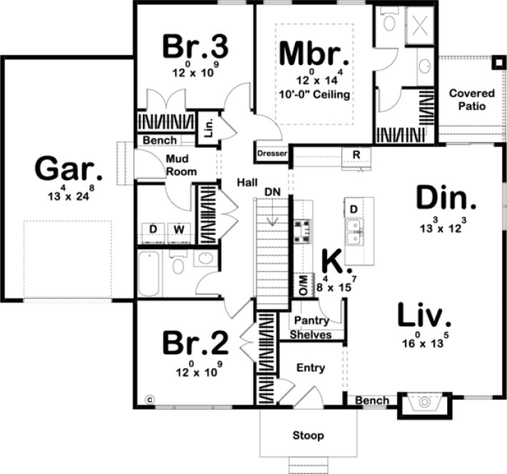Main Floor Plan for House Plan #706941