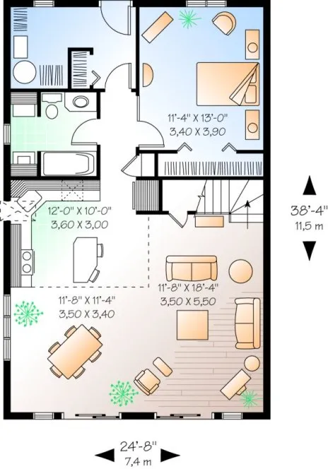 Main Floor Plan for House Plan #145292
