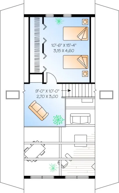 Second Floor Plan for House Plan #145292