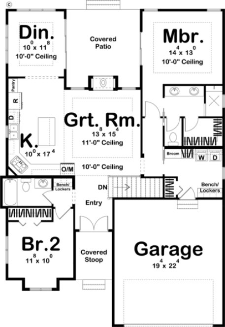 Main Floor Plan for House Plan #706631