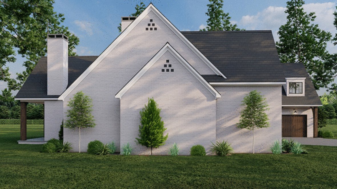 Left Elevation for House Plan #318992