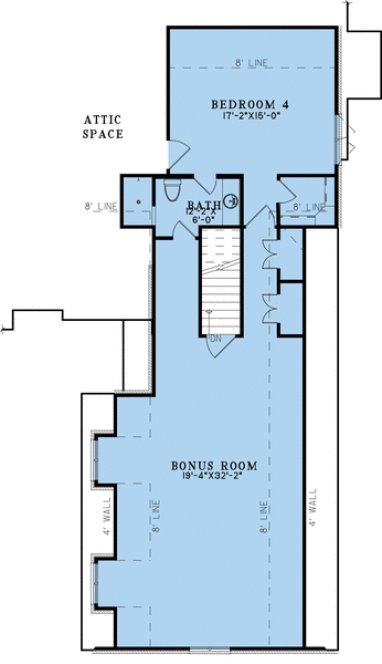 Attic Plan for House Plan #318992