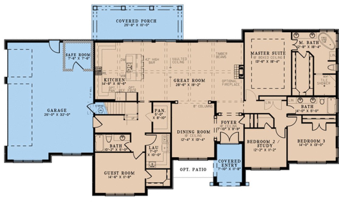 Main Floor Plan for House Plan #315472