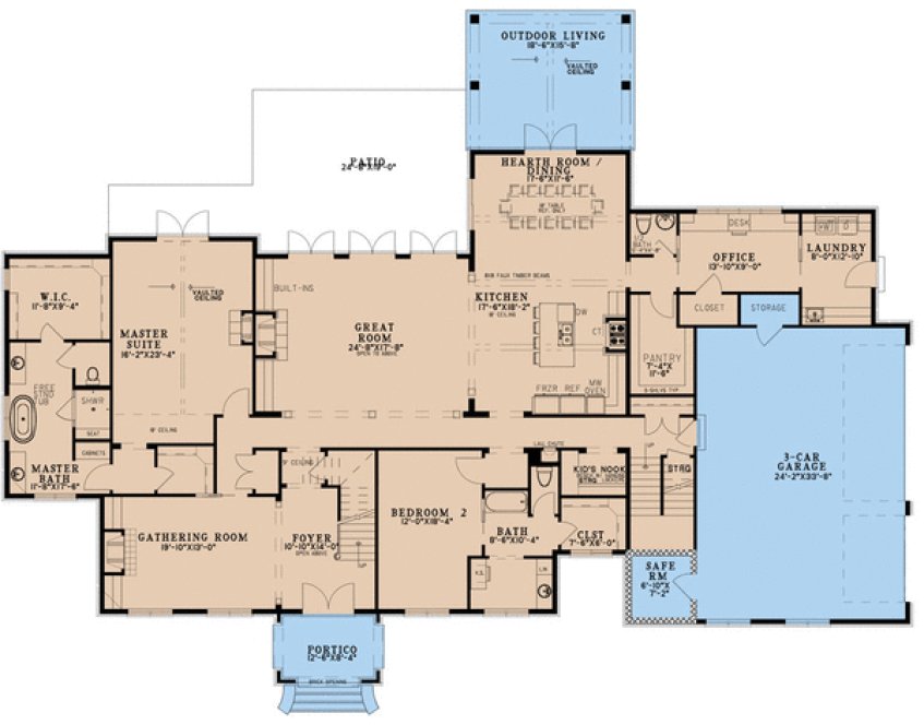 Main Floor Plan for House Plan #313284