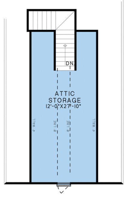 Attic Plan for House Plan #319372