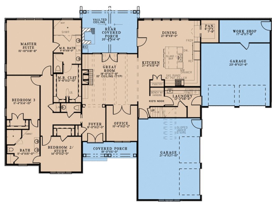 Main Floor Plan for House Plan #319372