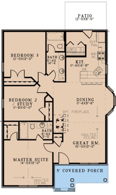 Main Floor Plan for House Plan #315621