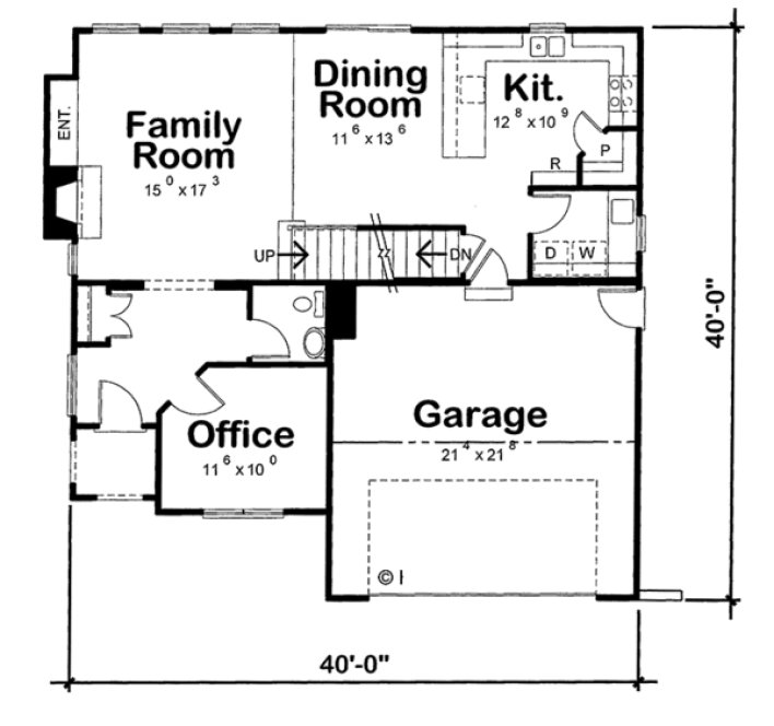 Main Floor Plan for House Plan #151032