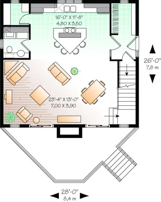 Main Floor Plan for House Plan #147292