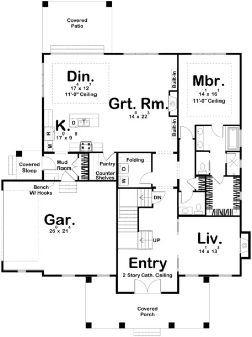 Main Floor Plan for House Plan #706482