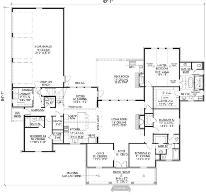 Main Floor Plan for House Plan #903703