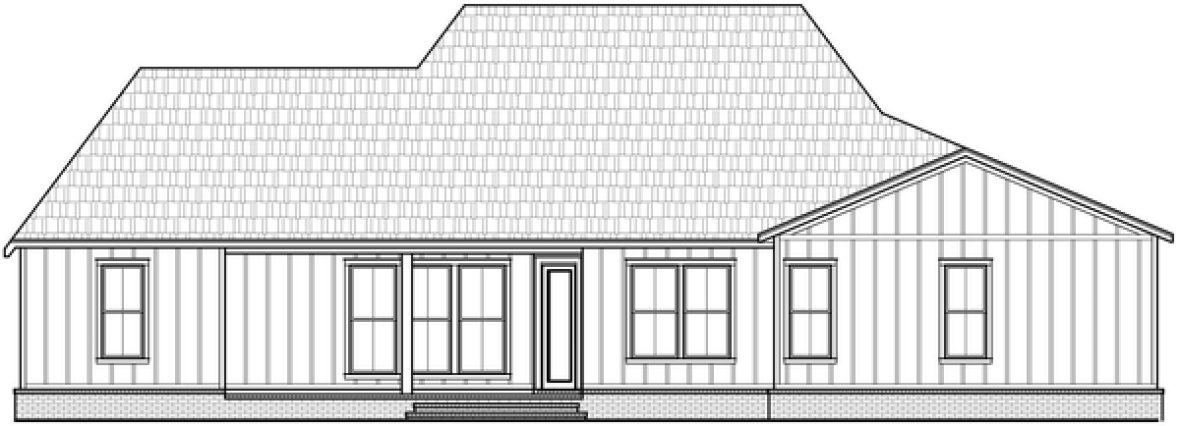 Rear Elevation for House Plan #904971