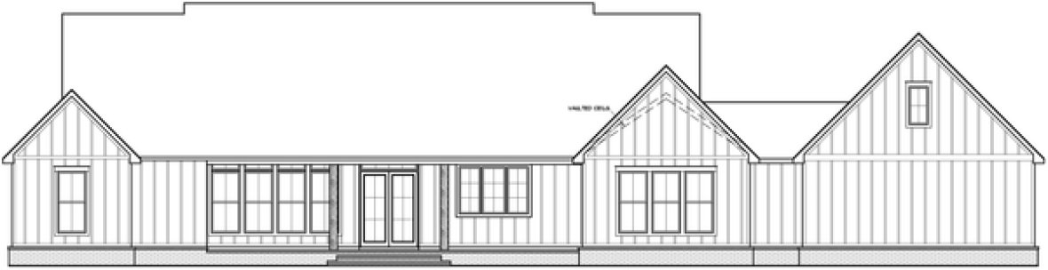 Rear Elevation for House Plan #901252