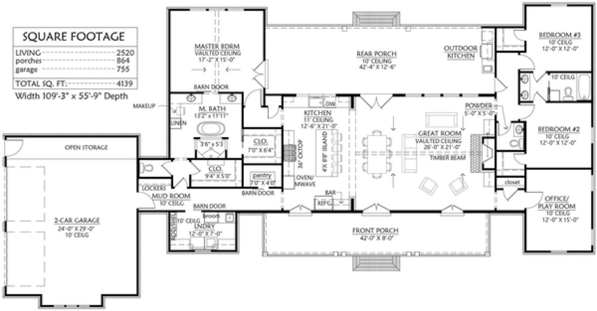 Main Floor Plan for House Plan #901252