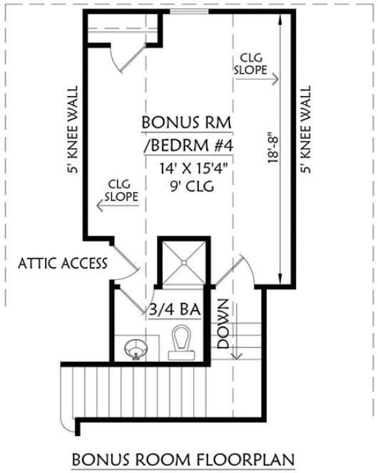 Attic Plan for House Plan #906122
