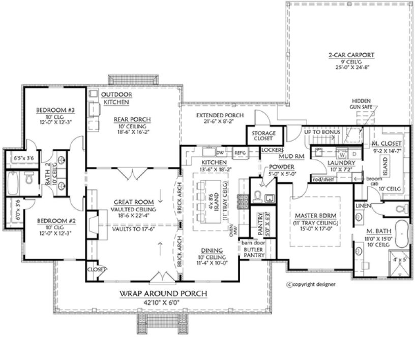 Main Floor Plan for House Plan #906122