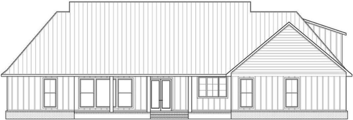 Rear Elevation for House Plan #904152