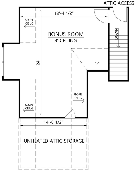 Attic Plan for House Plan #904152