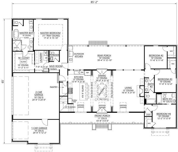 Main Floor Plan for House Plan #904152