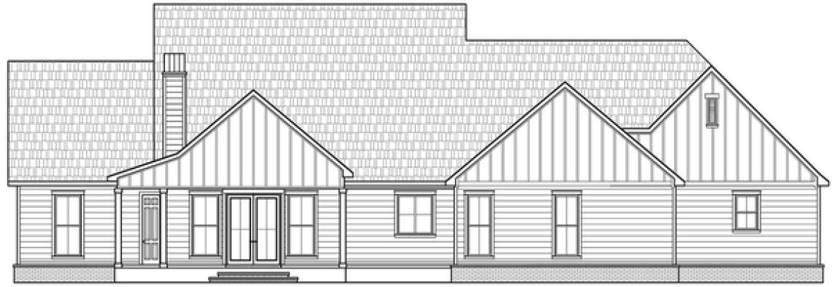 Rear Elevation for House Plan #905072
