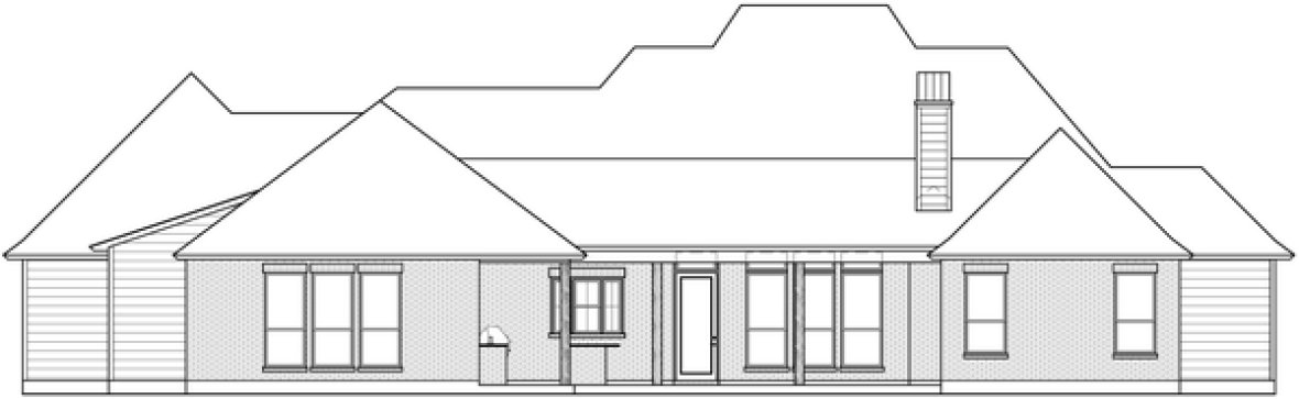 Rear Elevation for House Plan #905713