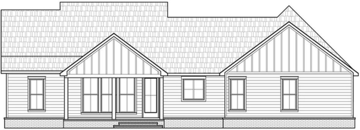 Rear Elevation for House Plan #907771