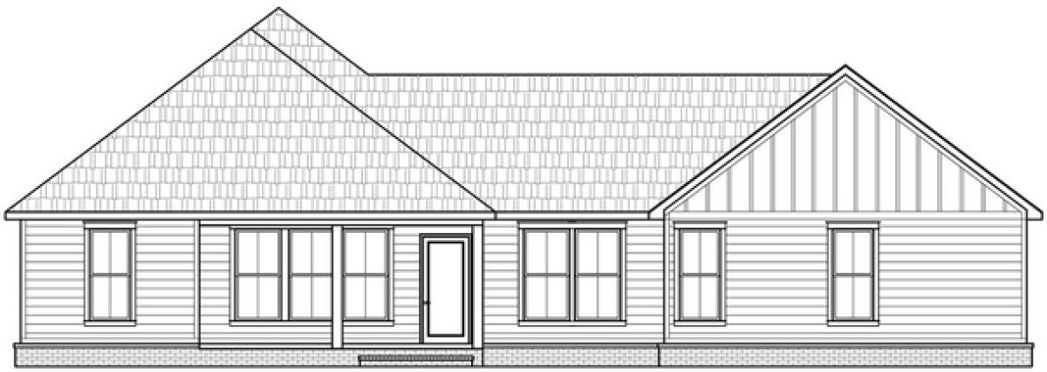 Rear Elevation for House Plan #904741