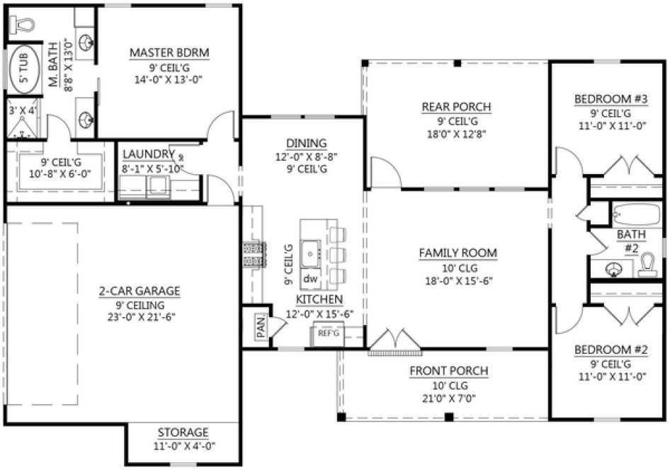 Main Floor Plan for House Plan #904741