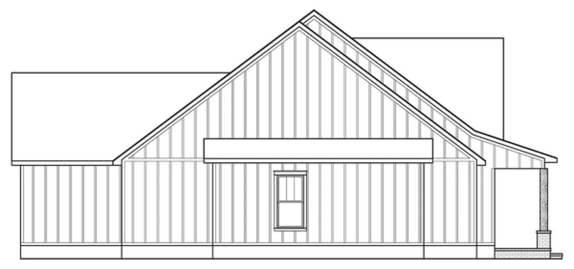 Left Elevation for House Plan #900881