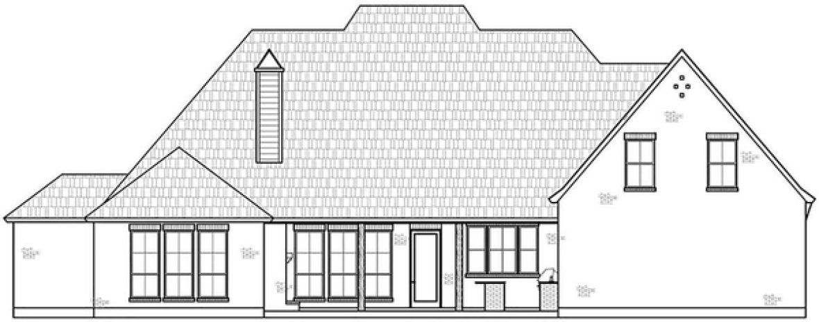 Rear Elevation for House Plan #906662