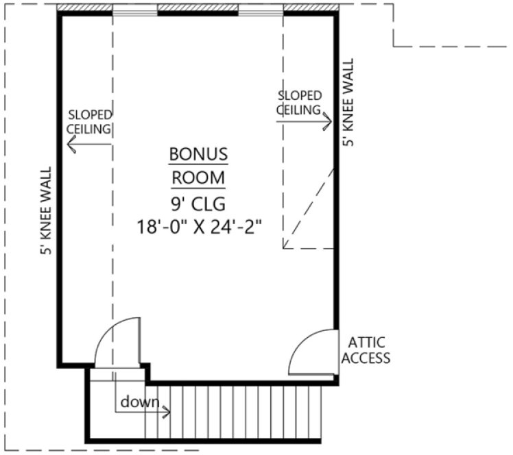 Attic Plan for House Plan #906662