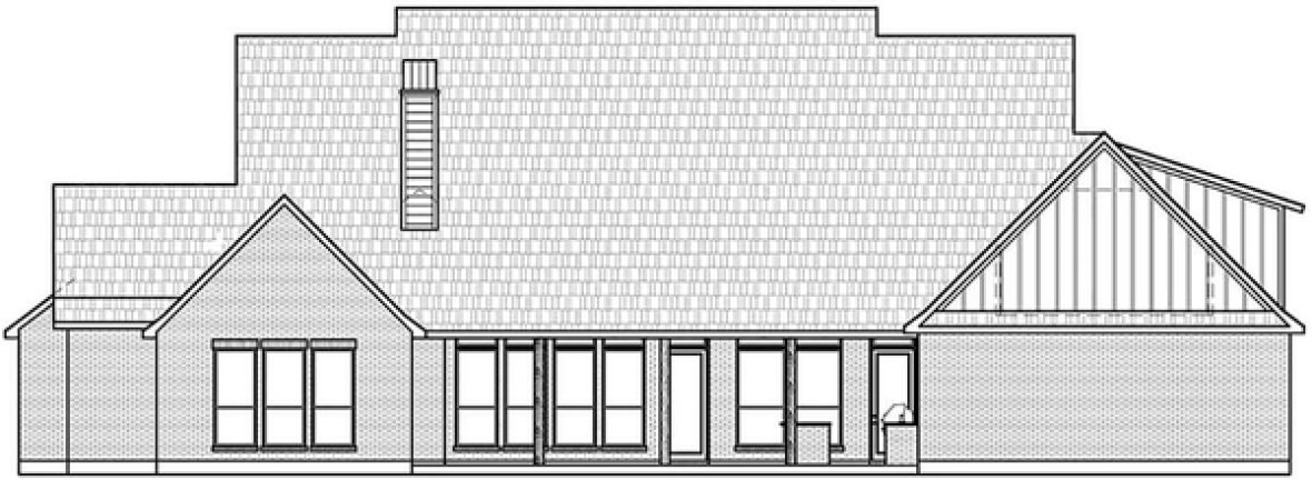 Rear Elevation for House Plan #909443