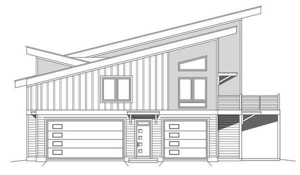 Right Elevation for House Plan #695892