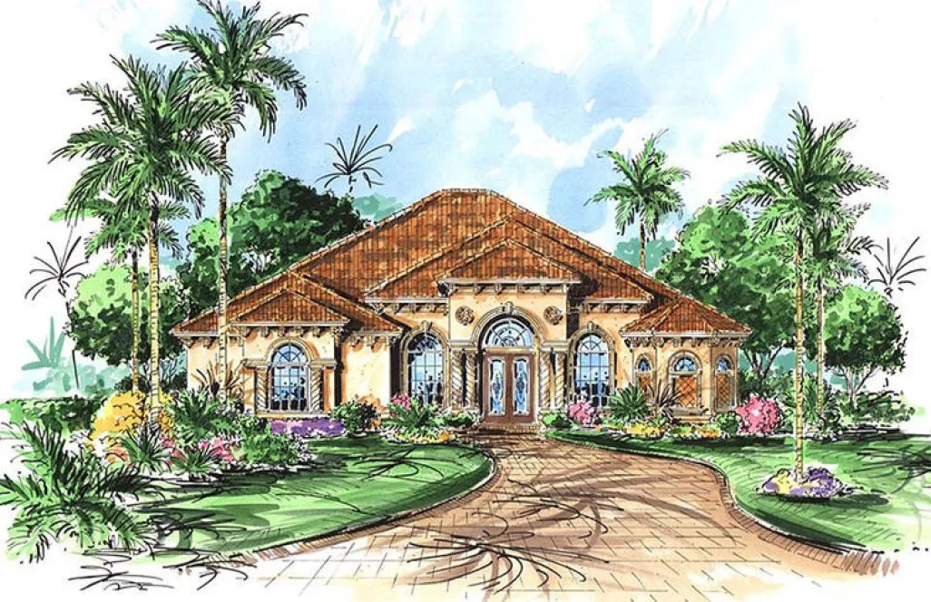 Full Rendering for House Plan #776723