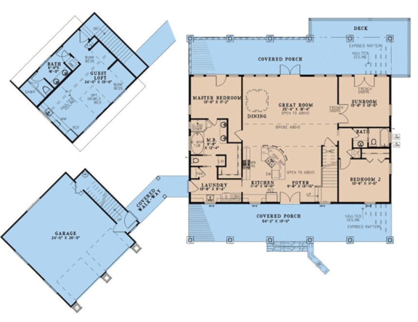 Main Floor Plan for House Plan #311672