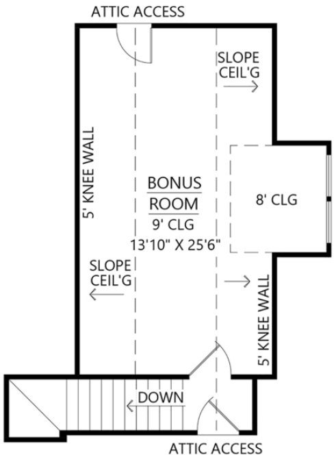 Attic Plan for House Plan #909503