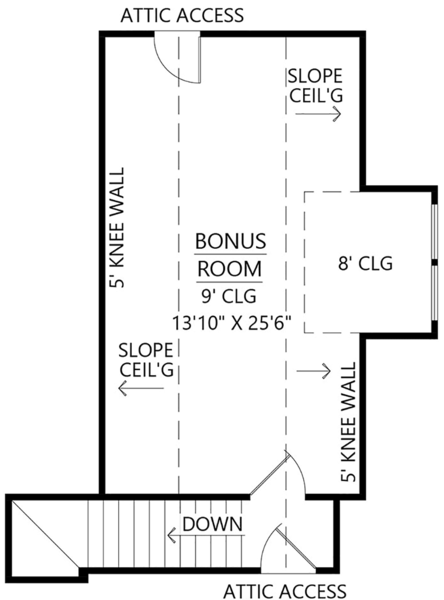 Attic Plan for House Plan #909503