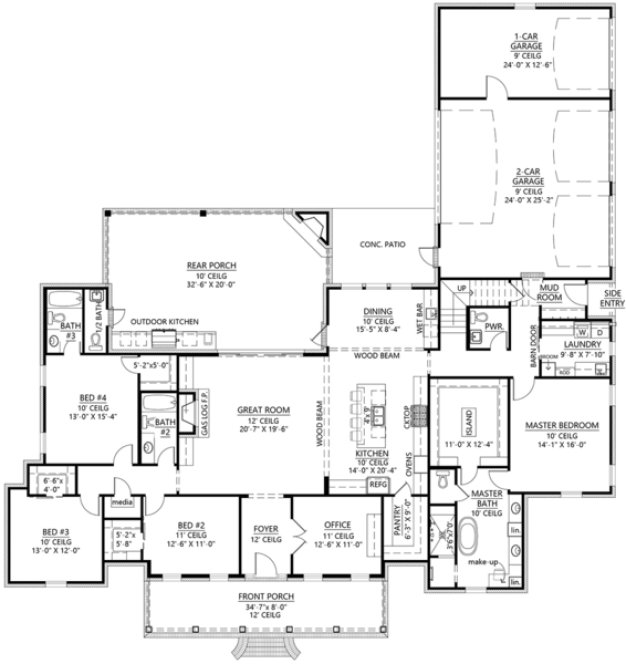 Main Floor Plan for House Plan #909503