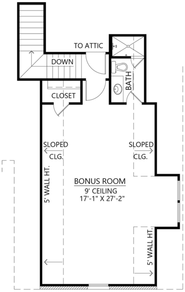 Attic Plan for House Plan #906572