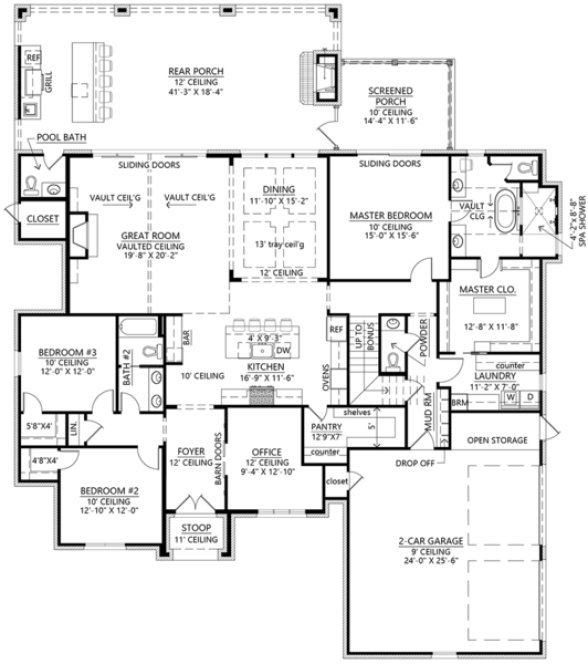 Main Floor Plan for House Plan #906572