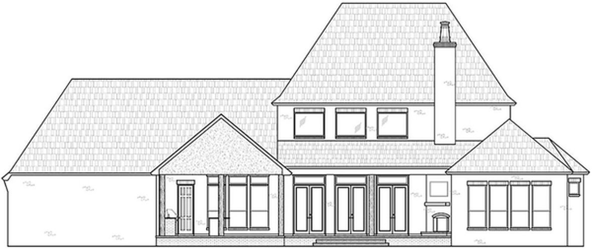 Rear Elevation for House Plan #906793