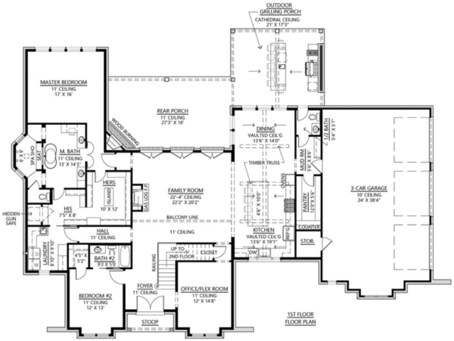 Main Floor Plan for House Plan #906793