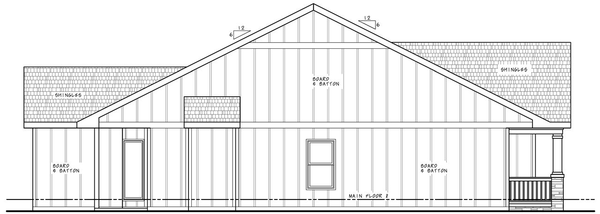 Left Elevation for House Plan #152541