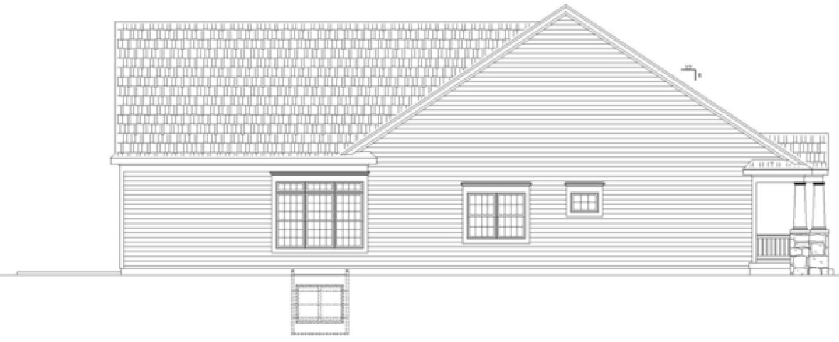 Left Elevation for House Plan #156612