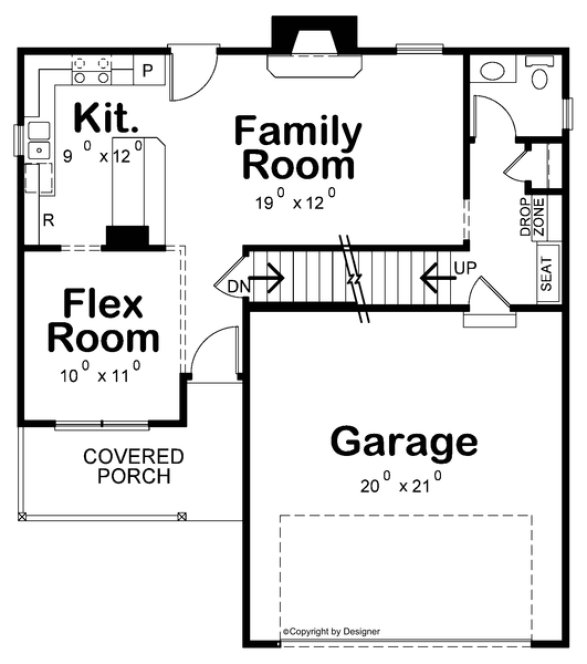 Main Floor Plan for House Plan #150641