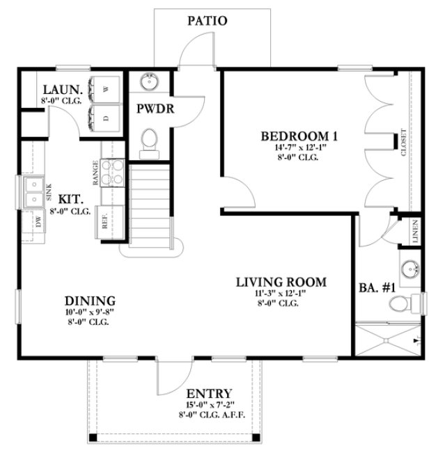 Main Floor Plan for House Plan #826741