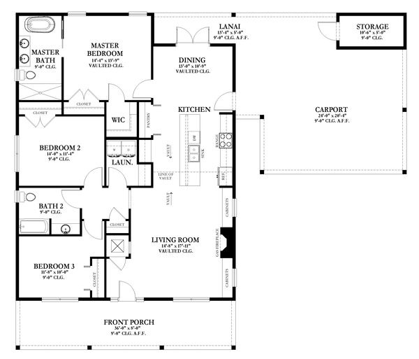 Main Floor Plan for House Plan #825261