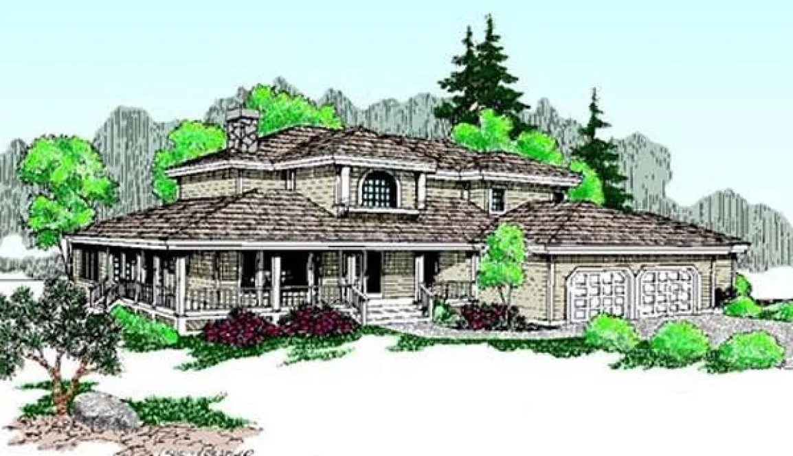Full Rendering for House Plan #160313