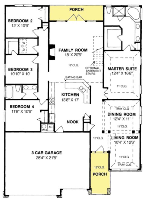 Main Floor Plan for House Plan #243702