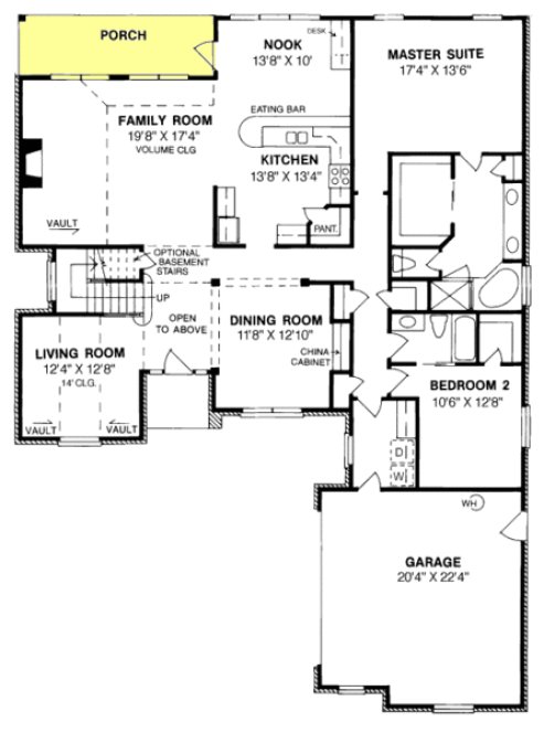 Main Floor Plan for House Plan #247382
